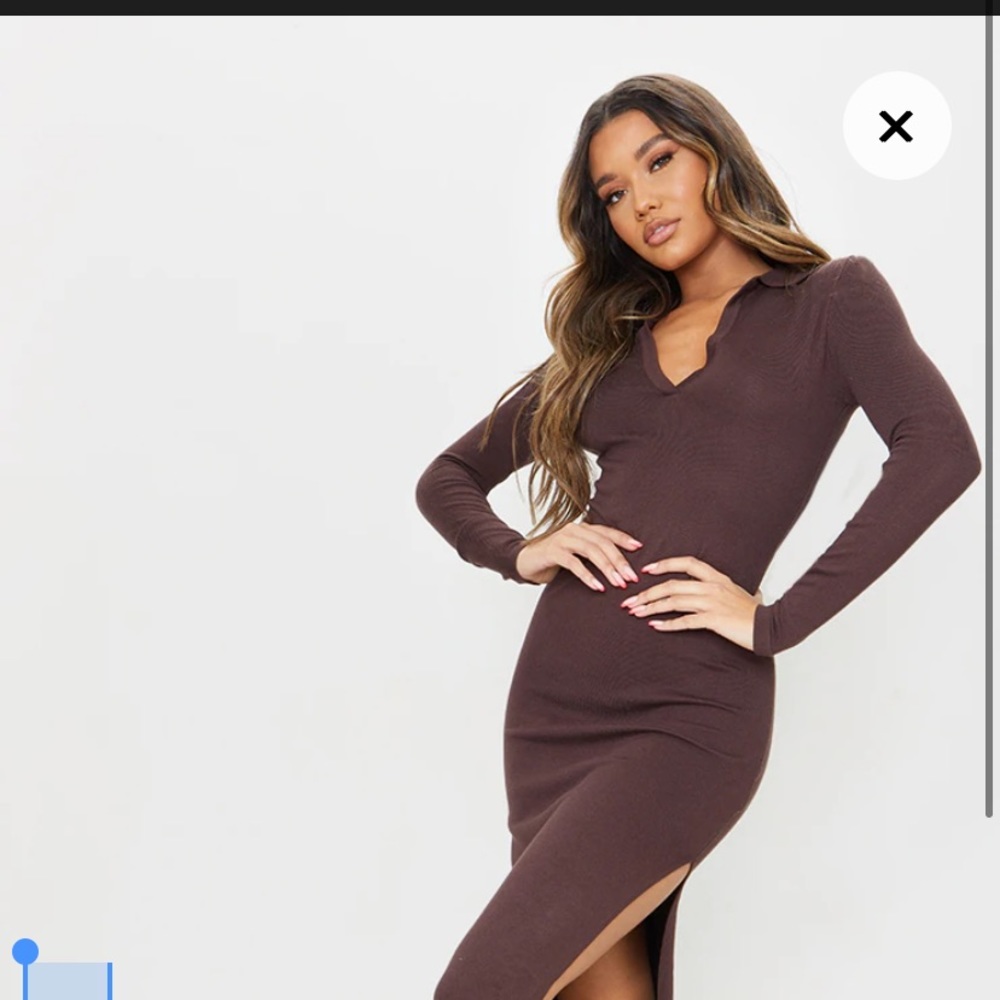 PLT Large Chocolate Maxi Dress